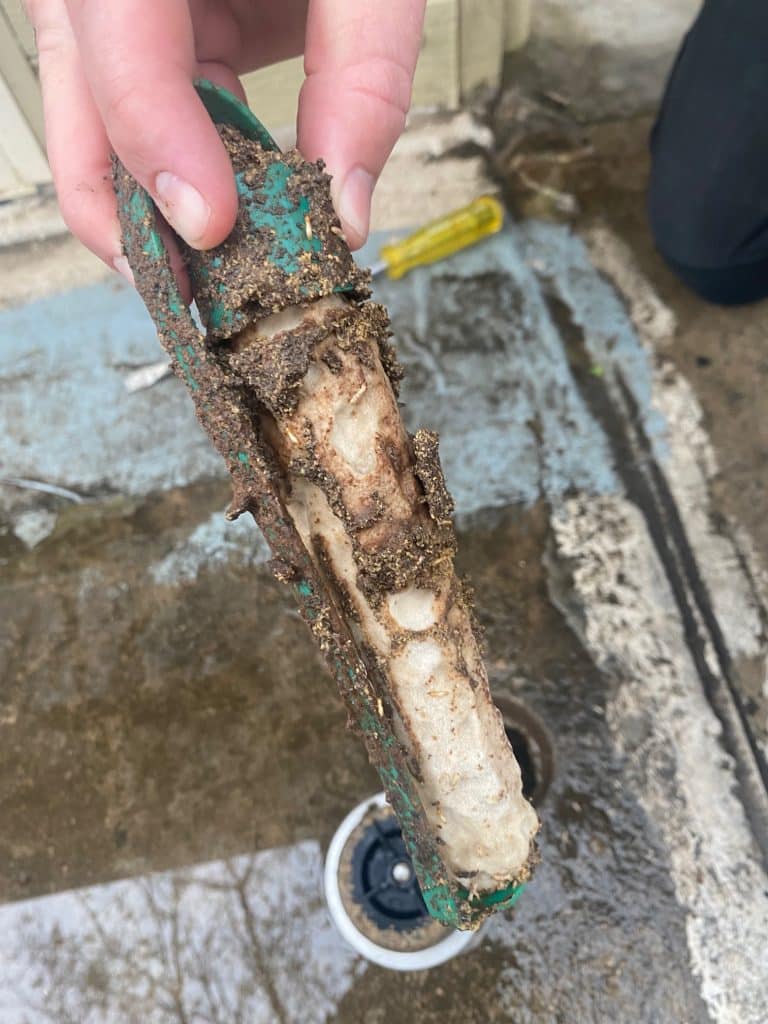 An inground termite baiting & monitoring station